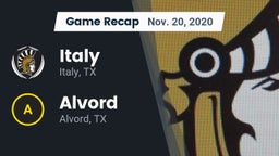Recap: Italy  vs. Alvord  2020
