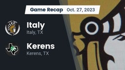 Recap: Italy  vs. Kerens  2023