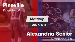 Matchup: Pineville High vs. Alexandria Senior  2016