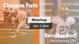 Matchup: Chagrin Falls High vs. Beachwood  2016