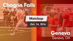 Matchup: Chagrin Falls High vs. Geneva  2016