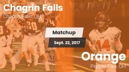 Matchup: Chagrin Falls High vs. Orange  2017