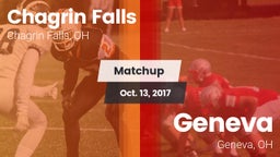Matchup: Chagrin Falls High vs. Geneva  2017