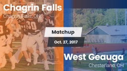 Matchup: Chagrin Falls High vs. West Geauga  2017