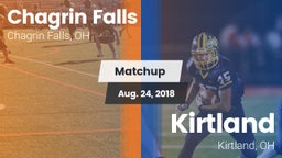 Matchup: Chagrin Falls High vs. Kirtland  2018