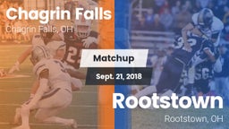 Matchup: Chagrin Falls High vs. Rootstown  2018