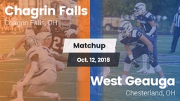 Matchup: Chagrin Falls High vs. West Geauga  2018