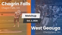 Matchup: Chagrin Falls High vs. West Geauga  2020