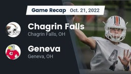 Recap: Chagrin Falls  vs. Geneva  2022