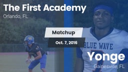 Matchup: First Academy High vs. Yonge  2016