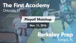 Matchup: First Academy High vs. Berkeley Prep  2016