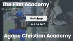 Matchup: First Academy High vs. Agape Christian Academy 2017