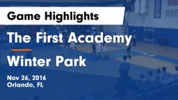 The First Academy vs Winter Park  Game Highlights - Nov 26, 2016