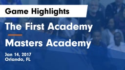 The First Academy vs Masters Academy Game Highlights - Jan 14, 2017