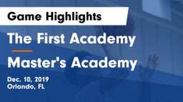 The First Academy vs Master's Academy  Game Highlights - Dec. 10, 2019