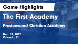 The First Academy vs Prestonwood Christian Academy Game Highlights - Dec. 18, 2019