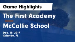 The First Academy vs McCallie School Game Highlights - Dec. 19, 2019
