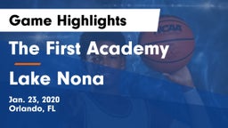 The First Academy vs Lake Nona  Game Highlights - Jan. 23, 2020