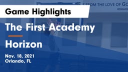 The First Academy vs Horizon  Game Highlights - Nov. 18, 2021