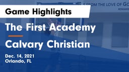 The First Academy vs Calvary Christian  Game Highlights - Dec. 14, 2021