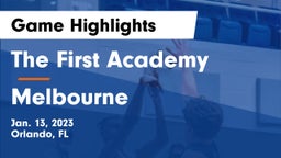 The First Academy vs Melbourne  Game Highlights - Jan. 13, 2023