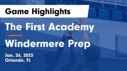 The First Academy vs Windermere Prep Game Highlights - Jan. 26, 2023