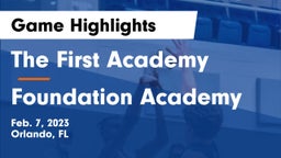 The First Academy vs Foundation Academy  Game Highlights - Feb. 7, 2023