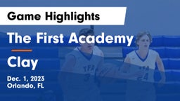 The First Academy vs Clay  Game Highlights - Dec. 1, 2023