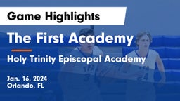 The First Academy vs Holy Trinity Episcopal Academy Game Highlights - Jan. 16, 2024