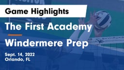 The First Academy vs Windermere Prep  Game Highlights - Sept. 14, 2022