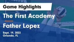 The First Academy vs Father Lopez  Game Highlights - Sept. 19, 2022
