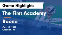 The First Academy vs Boone  Game Highlights - Oct. 13, 2022