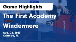 The First Academy vs Windermere  Game Highlights - Aug. 22, 2023
