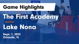 The First Academy vs Lake Nona  Game Highlights - Sept. 1, 2023