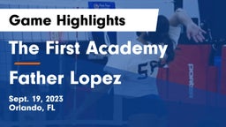 The First Academy vs Father Lopez  Game Highlights - Sept. 19, 2023
