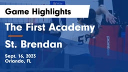 The First Academy vs St. Brendan  Game Highlights - Sept. 16, 2023