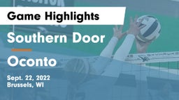 Southern Door  vs Oconto  Game Highlights - Sept. 22, 2022