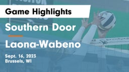 Southern Door  vs Laona-Wabeno Game Highlights - Sept. 16, 2023