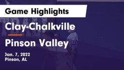 Clay-Chalkville  vs Pinson Valley  Game Highlights - Jan. 7, 2022