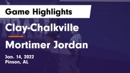 Clay-Chalkville  vs Mortimer Jordan  Game Highlights - Jan. 14, 2022