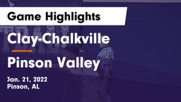 Clay-Chalkville  vs Pinson Valley  Game Highlights - Jan. 21, 2022