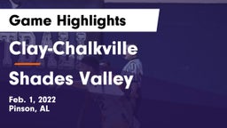 Clay-Chalkville  vs Shades Valley  Game Highlights - Feb. 1, 2022