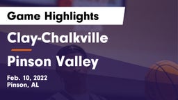 Clay-Chalkville  vs Pinson Valley  Game Highlights - Feb. 10, 2022