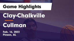 Clay-Chalkville  vs Cullman  Game Highlights - Feb. 16, 2022
