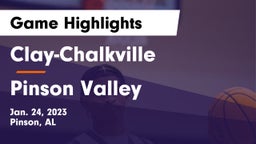 Clay-Chalkville  vs Pinson Valley  Game Highlights - Jan. 24, 2023