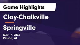 Clay-Chalkville  vs Springville  Game Highlights - Nov. 7, 2023