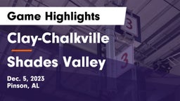 Clay-Chalkville  vs Shades Valley  Game Highlights - Dec. 5, 2023