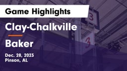 Clay-Chalkville  vs Baker  Game Highlights - Dec. 28, 2023