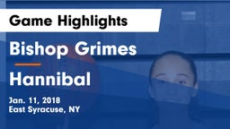 Bishop Grimes  vs Hannibal  Game Highlights - Jan. 11, 2018