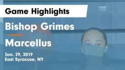 Bishop Grimes  vs Marcellus  Game Highlights - Jan. 29, 2019